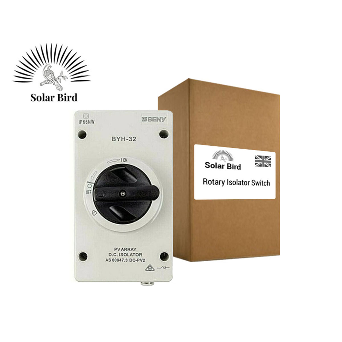 Solar PV DC Isolator Disconnect Switch 4P 32A 1000V Waterproof Isolation PV  DC Disconnect IP66